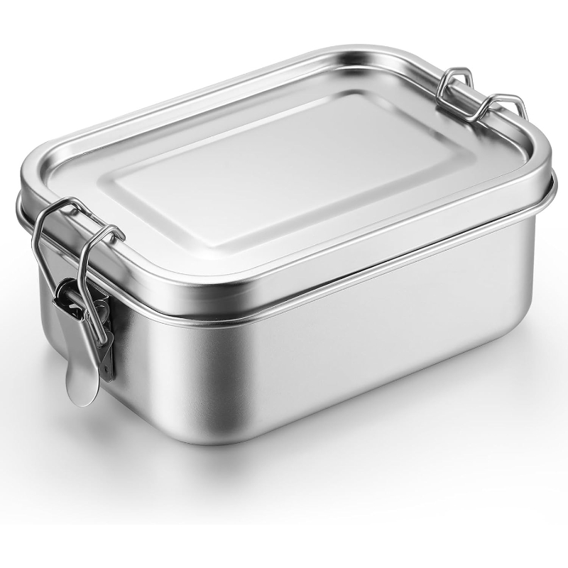 Food Storage Hot - ステンレス製食品保存容器 蓋付き ランチボックス 冷蔵庫オーガナイザー ホットポットプレップボックス アウトドアポータブルミールボックス