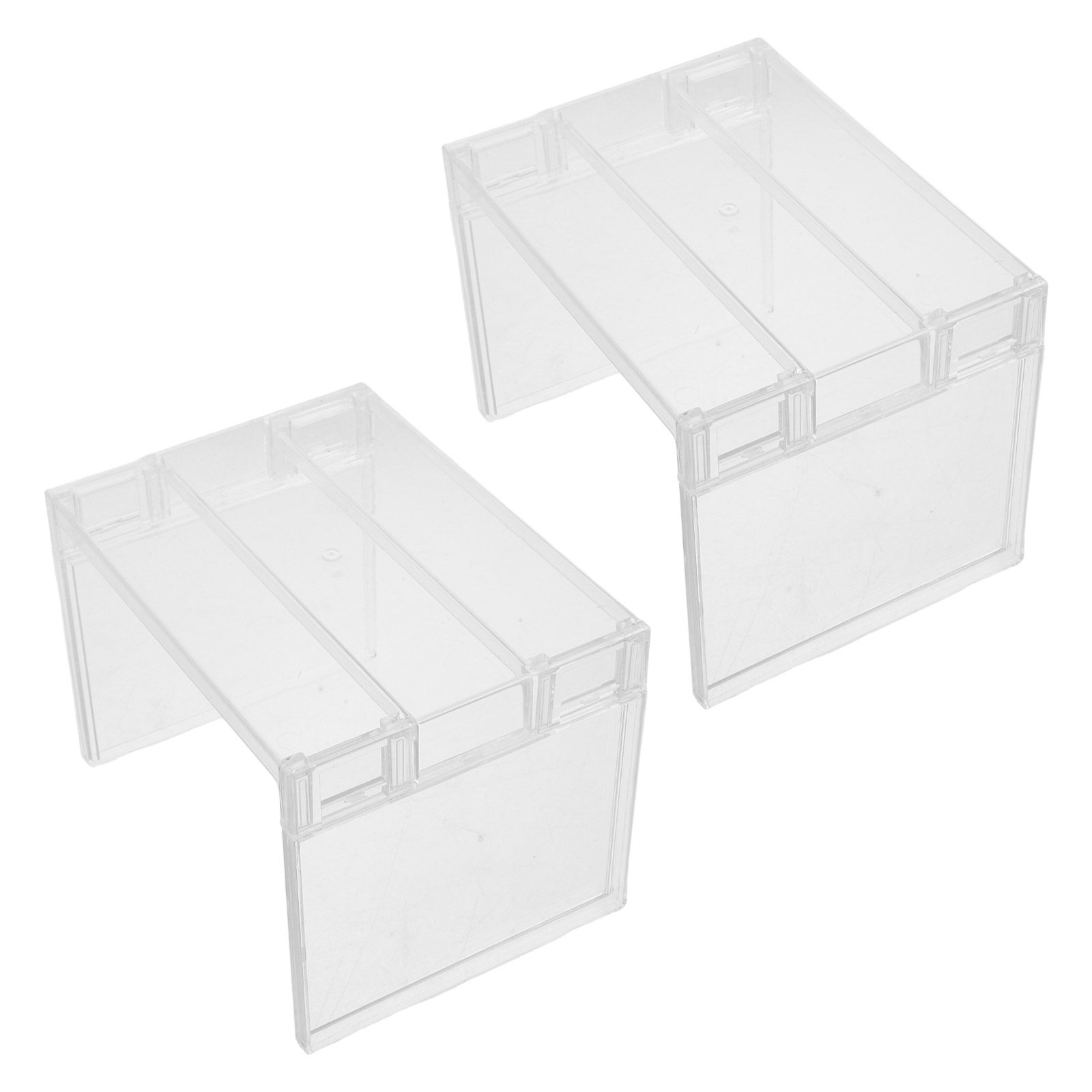 Food Storage With Dividers - 2個入り冷蔵庫オーガナイザーシェルフ、透明収納ラック、冷凍庫シェルフライザー、取り外し可能な仕切り、寮、キッチンキャビネットスペースセーバー