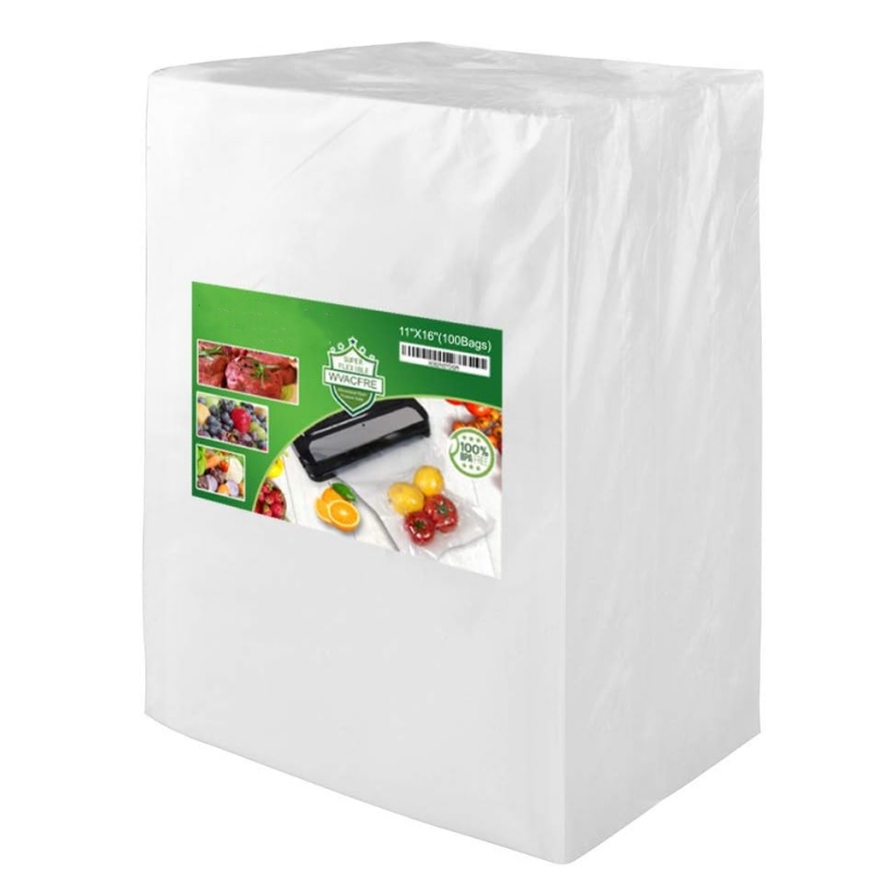 Food Storage Vacuum Bags - 100ガロンサイズ（11x16インチ）真空シーラー用冷凍バッグ、BPAフリー、頑丈、食品真空保存や低温調理に最適