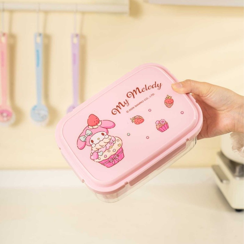 Food Storage With Dividers - ハローキティ クロミ 食品保存容器—電子レンジ対応、携帯用、仕切り付き、無臭、断熱ランチボックス