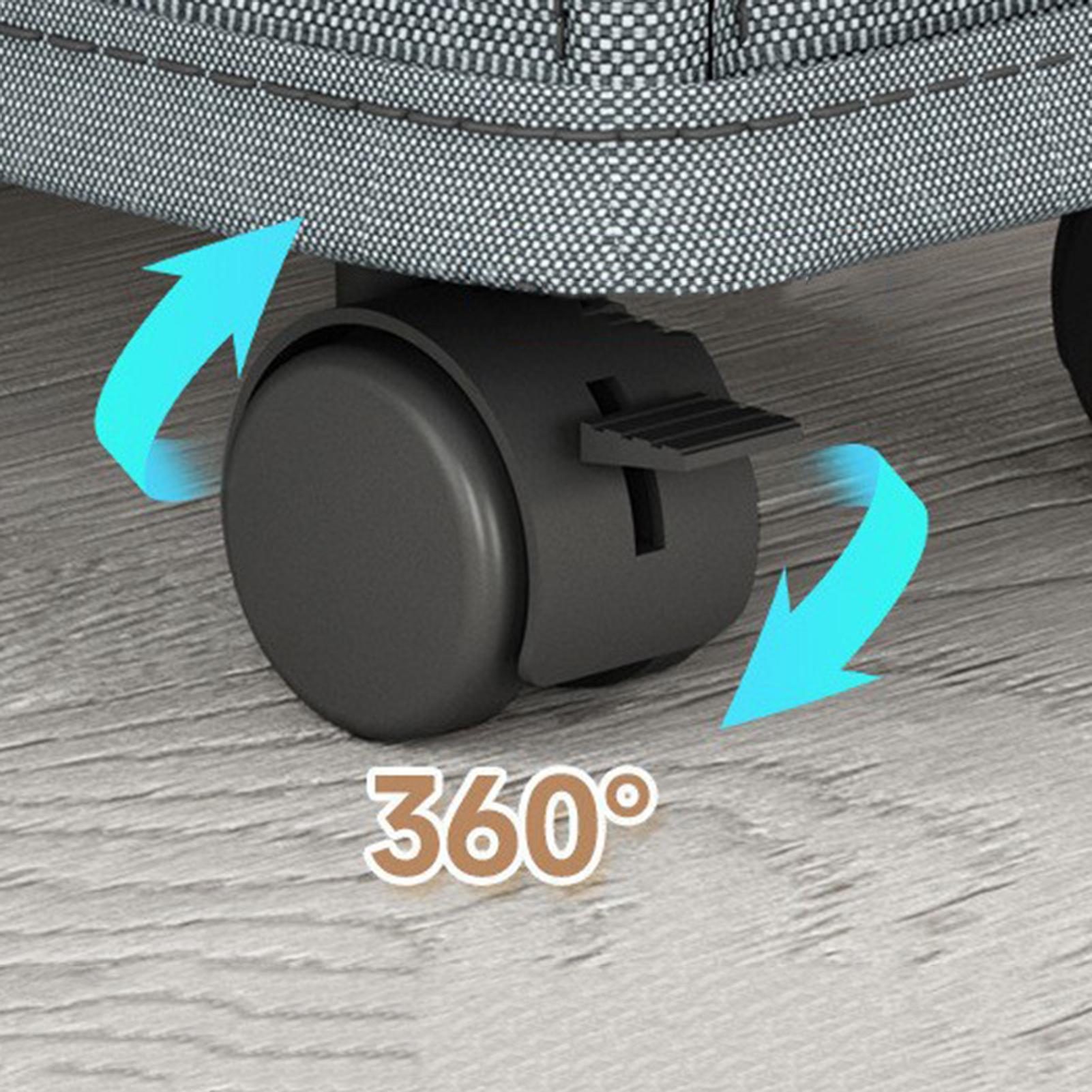 Food Storage On Wheels - テーブル下収納用ホイール付き折りたたみ式大容量デスク下ユーティリティカート、キッチン、寝室、リビングルーム、寮用