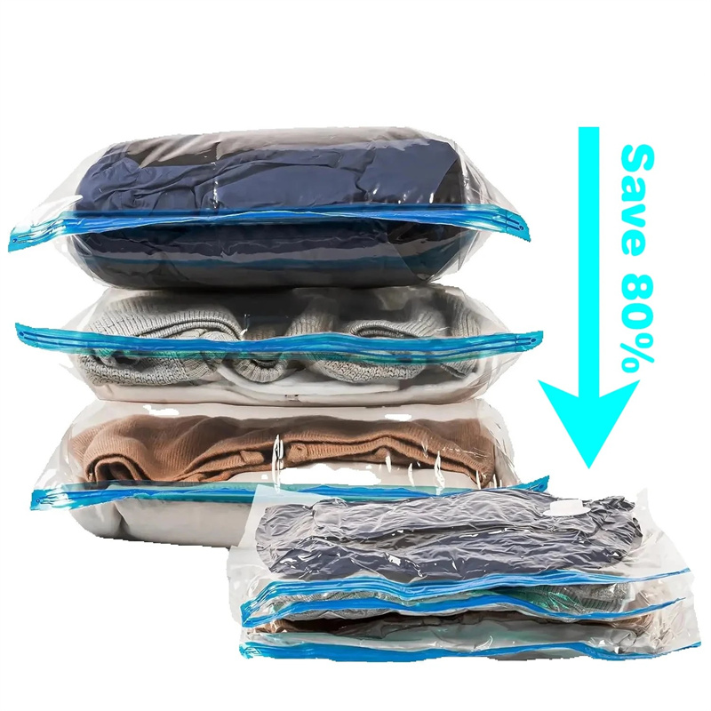 Food Storage Vacuum Bags - 電動ポンプ エアポンプ ミニ真空シーラー 真空圧縮バッグ 衣類や食品の収納ボックス用 省スペース