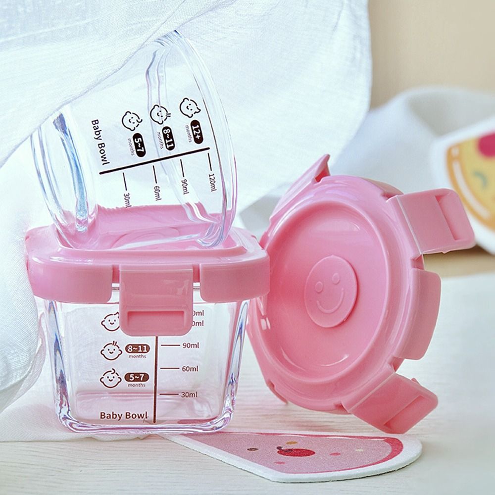 Food Storage Glass Containers - 赤ちゃん用ガラス食品収納ボックス、電子レンジ対応、ベビーカップ、小さな石、新品、170ml