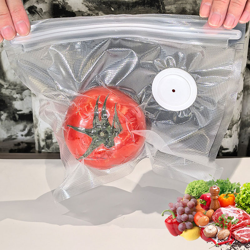 Food Storage Vacuum Bags - アップグレード版真空食品保存袋ジッパーバッグセットUSB電動ポンプ真空シーリングバッグBPAフリープラスチック真空バッグ
