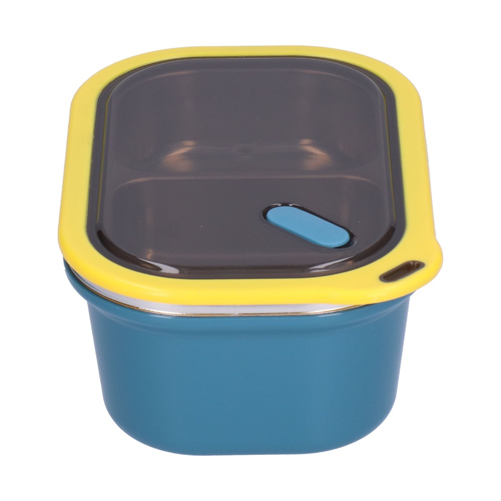 Food Storage Hot Box - 厚いステンレス製漏れ防止食品容器 1.2L 2コンパートメント ポータブルランチボックス 温かい食品保存容器 ピクニック用