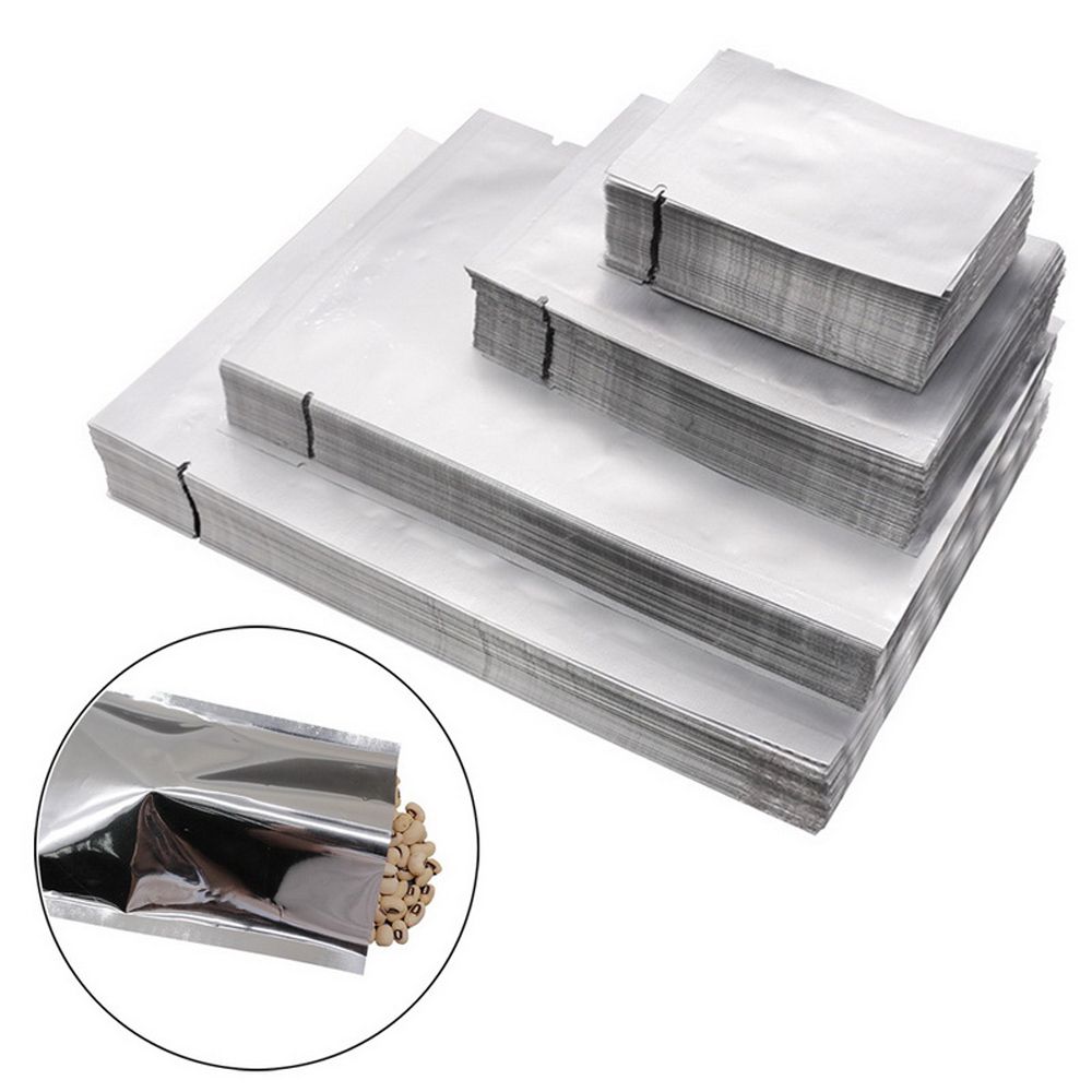 Food Storage Vacuum Bags - 100枚入り 防水食品グレード キッチン用品 真空シーラー保存袋 アルミホイルバッグ ヒートシールバッグ
