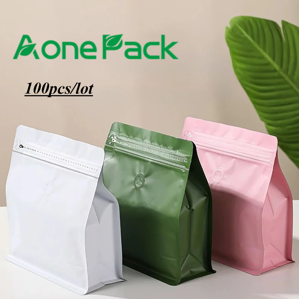 Food Storage Yellow - 100枚入り 防臭 150g 250g 500g コーヒー豆/粉末/茶葉保存袋