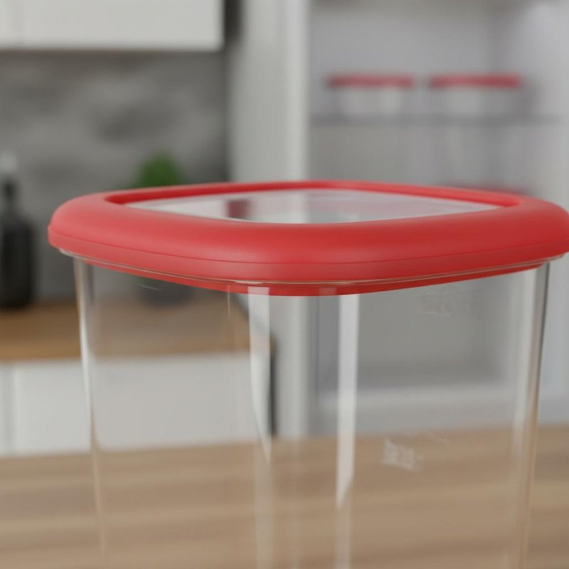 Stackable Pantry Bin - 6個セット 密閉食品保存容器 透明デザイン プラスチック製 ドライフードキャニスター スタッカブル