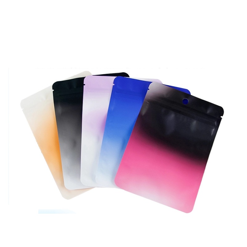 Food Storage Mylar Bags - 1000 ピース/ロット 10.5x15 センチメートルカラーグラデーションジップロックバッグプラスチックマイラーポーチ再閉鎖可能な食品包装袋ジュエリーディスプレイストレージ