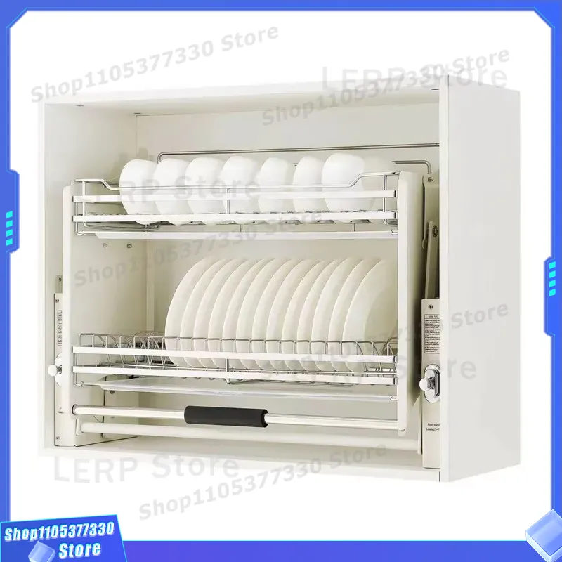 Food Storage Without Pantry - ステンレス製キッチンキャビネットプルアウト収納バスケット二層式引き出しオーガナイザーワイヤーラック（パントリー、スパイス、食品用）