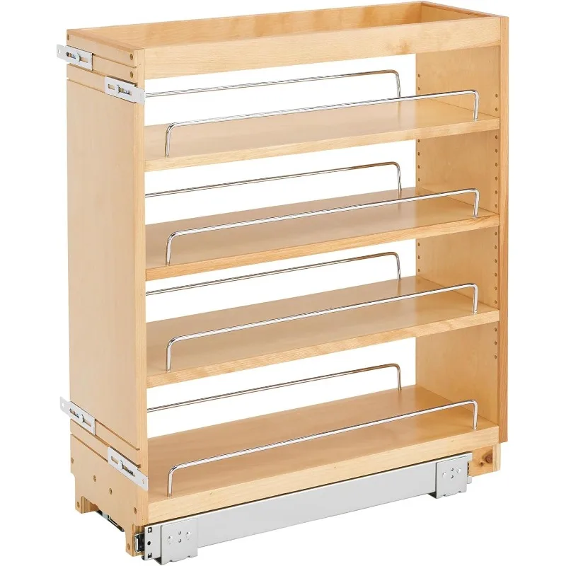 Food Storage Without Pantry - ポストモダンな引き出し式キッチンキャビネット収納オーガナイザー、スライド式パントリースパイスラック、キャビネット開口部用の調節可能な棚付き