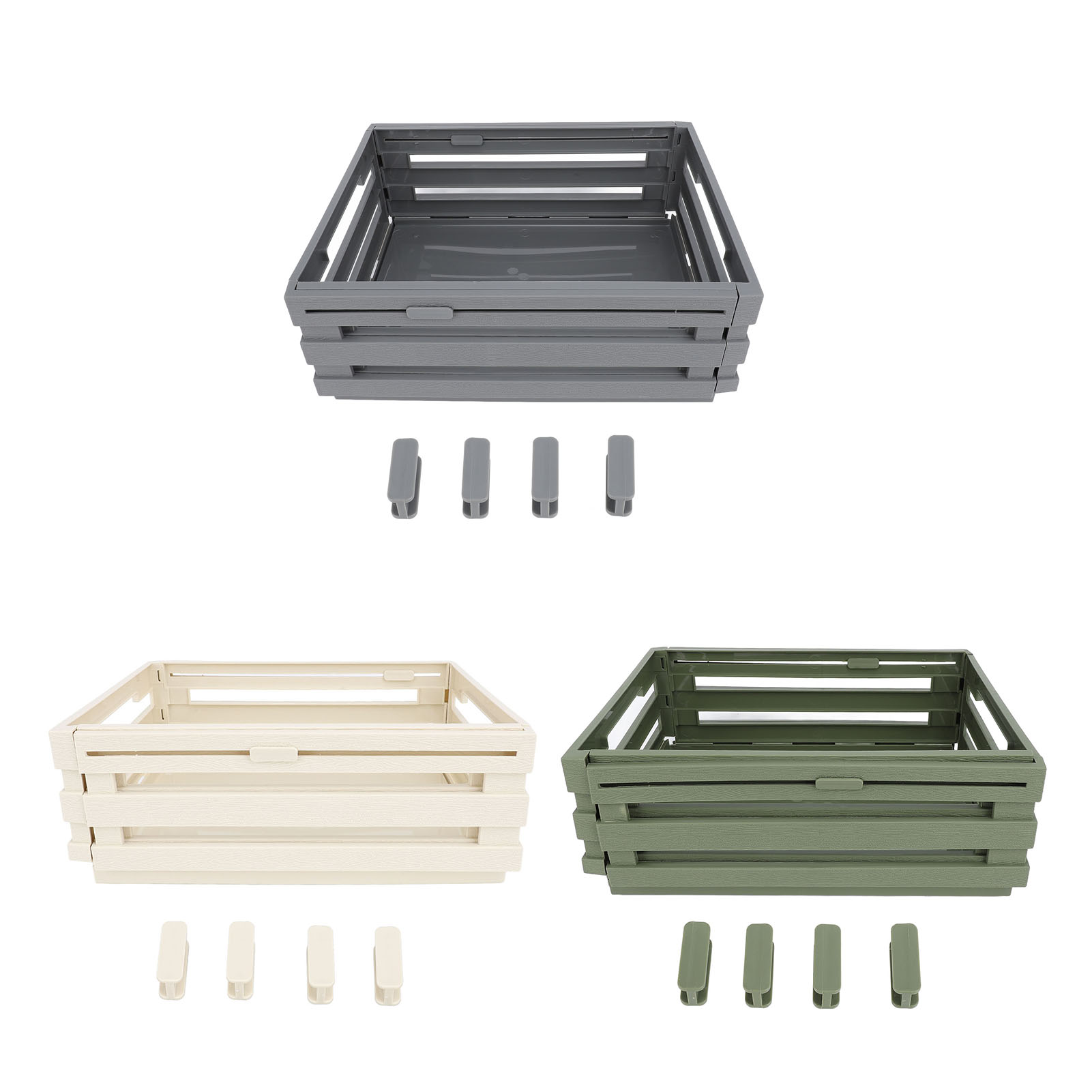Stackable Pantry Bin - 格納式収納ボックス積み重ね可能な雑貨収納ビンパントリーオーガナイザーコンテナボックス変形耐性寝室用