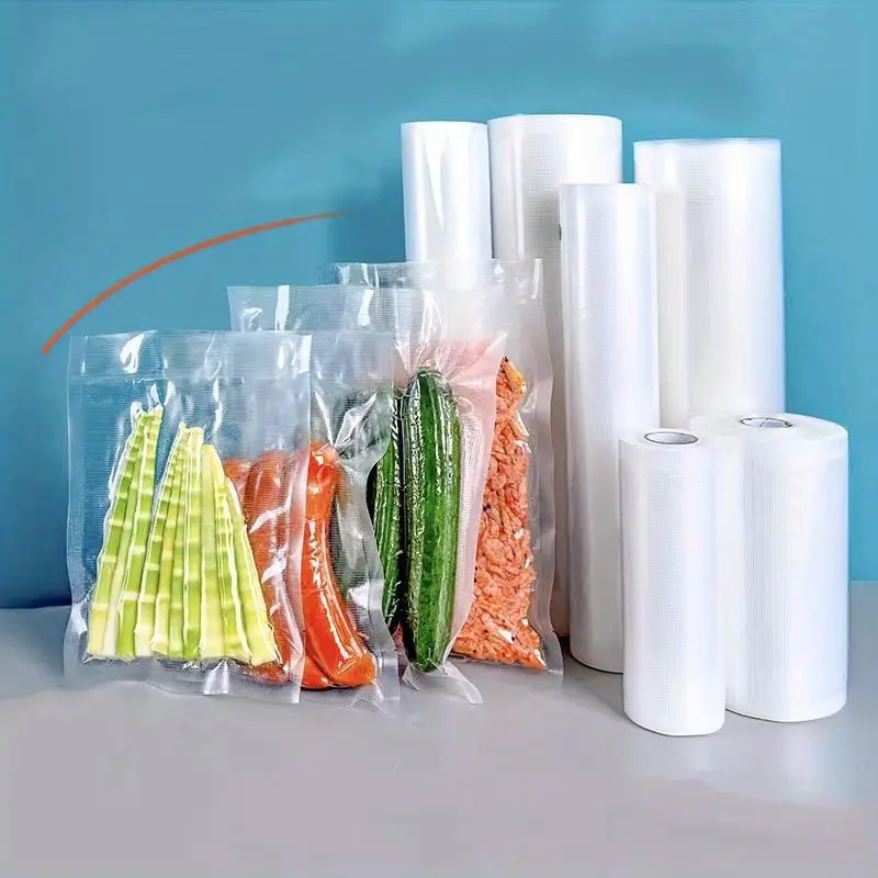 Food Storage Vacuum Bags - 500cm/ロール 食品真空バッグ 真空調理用保存包装袋 真空シーラー用 肉 果物