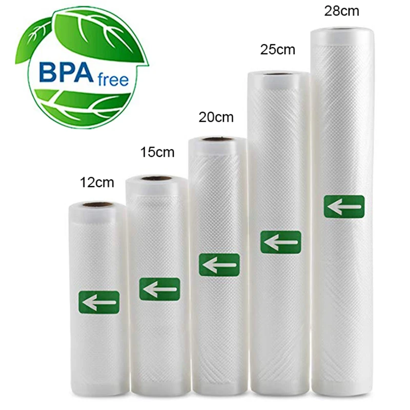 Food Storage Vacuum Bags - 真空包装機用バッグ,食品保管用,20 cm x 30 cm, 500cm,
