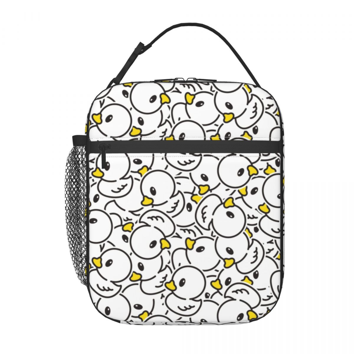 カスタムイエローカラフルラバーダックパターンランチバッグ女性 - Food Storage Yellow のレビューと価格