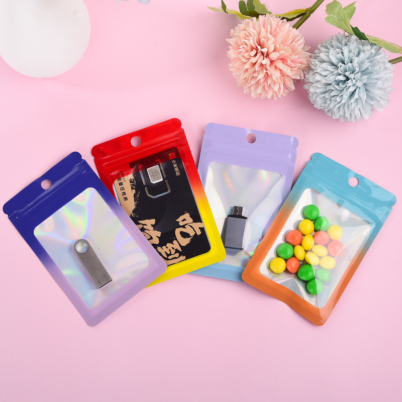 1000 個レーザーカラーグラデーションジップロックバッグプ - Food Storage Mylar Bags のレビューと価格