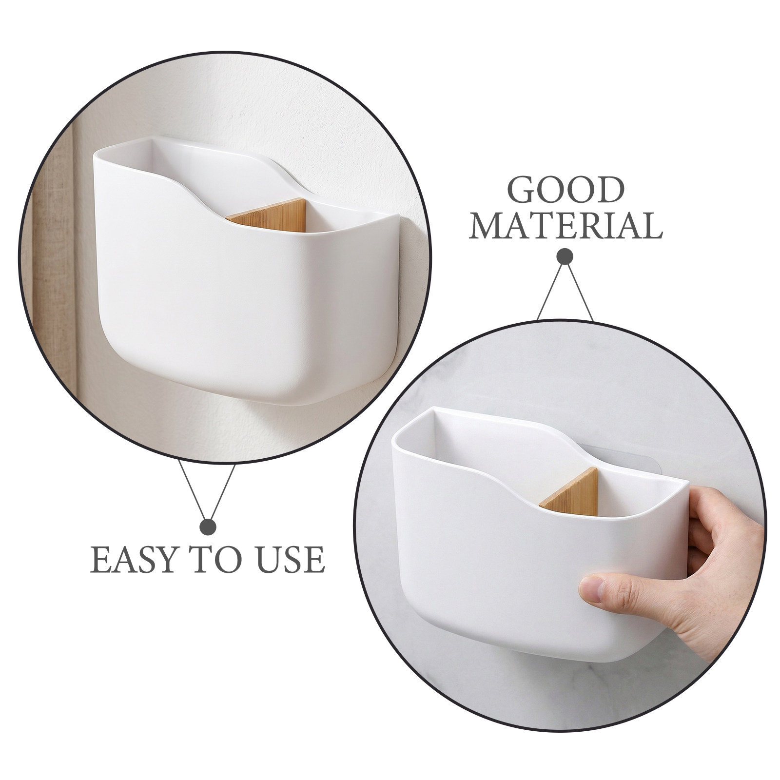 3個入りリモコンホルダー 壁掛けオーガナイザー 竹製仕切り  - Food Storage With Dividers のレビューと価格