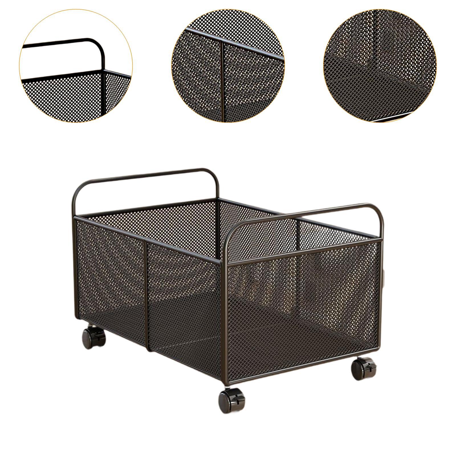 素朴な鉄製メッシュ収納バスケットオーガナイザーカート（車輪付 - Food Storage On Wheels のレビューと価格