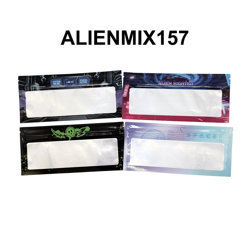 1gエイリアングラフィティマイラーバッグ、透明窓付き、防臭ポ - Food Storage Mylar Bags のレビューと価格
