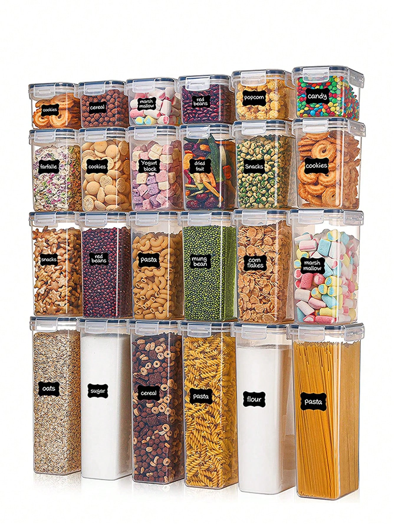 48個の気密食品保存容器、簡単ロック蓋付きの無料プラスチック - Lock And Lock Food Storage のレビューと価格