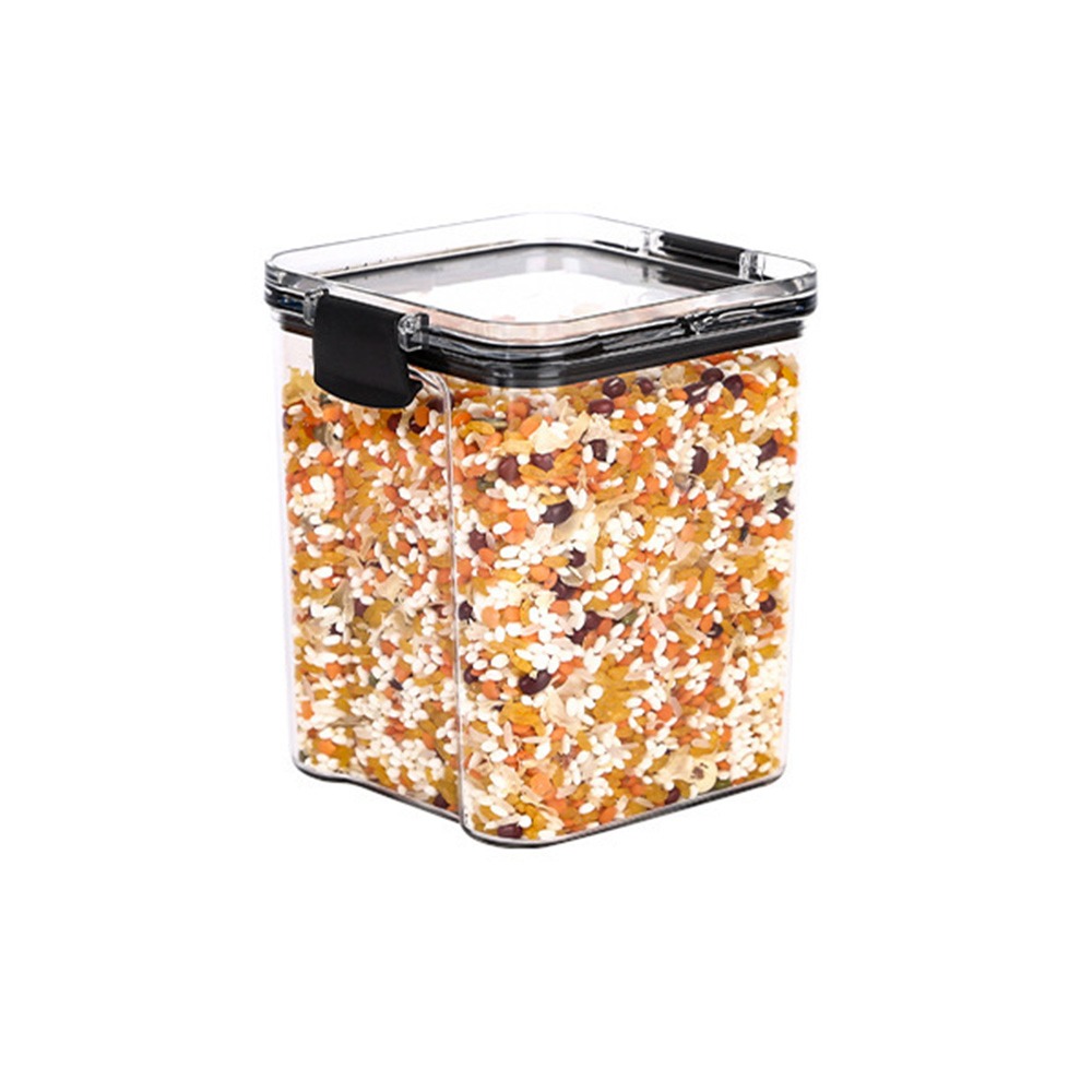 透明な食品保存容器 密閉蓋付き スタッカブル キッチンパント - Stackable Pantry Bin のレビューと価格