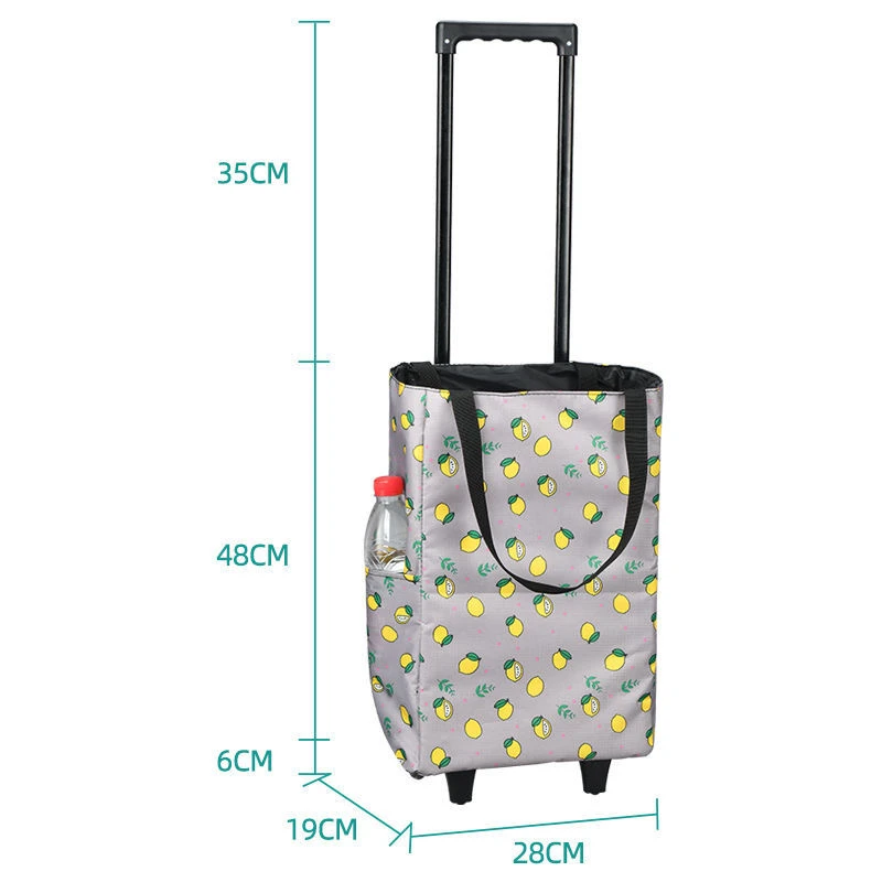 女性用折りたたみ式ショッピングバッグ,大きな買い物かご,ショ - Food Storage On Wheels のレビューと価格