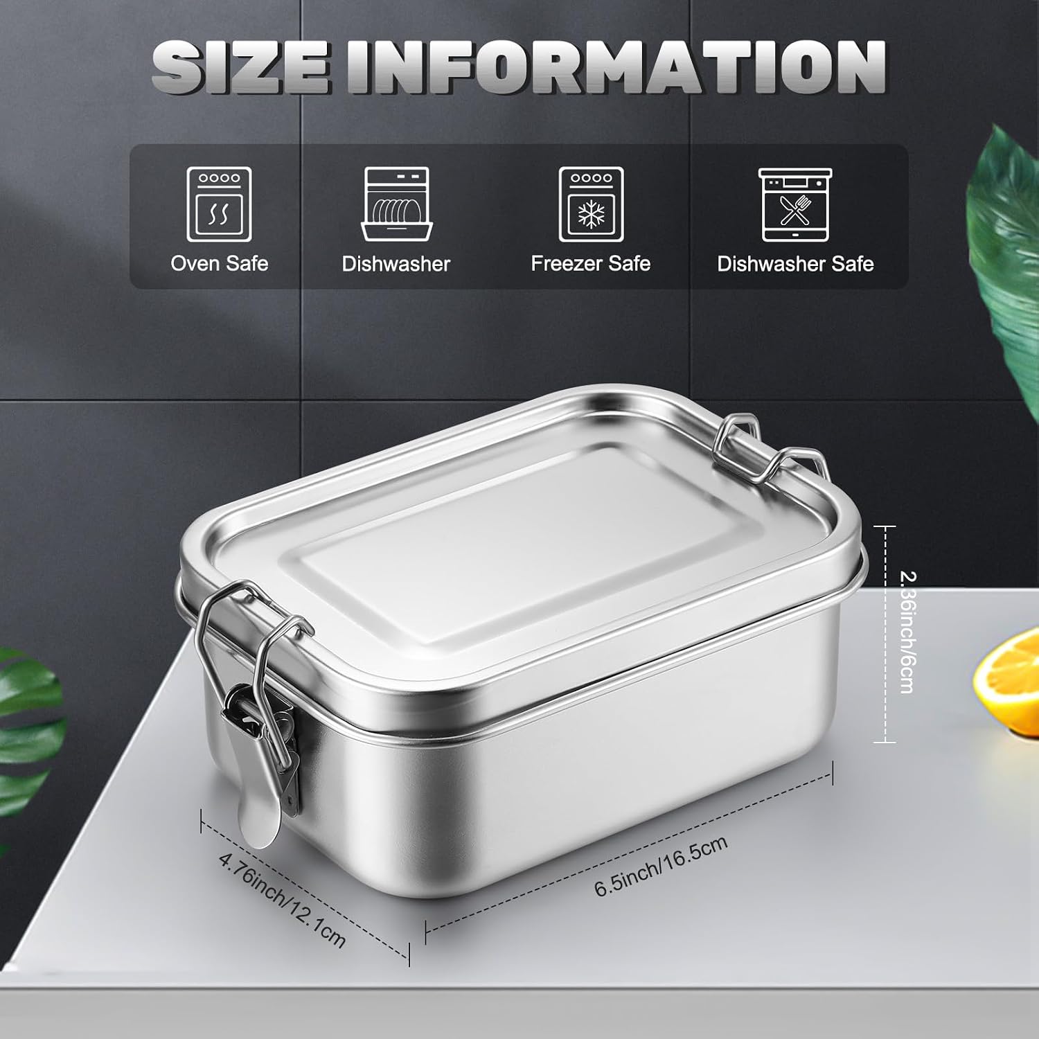 ステンレス製食品保存容器 蓋付き ランチボックス 冷蔵庫オー - Food Storage Hot のレビューと価格