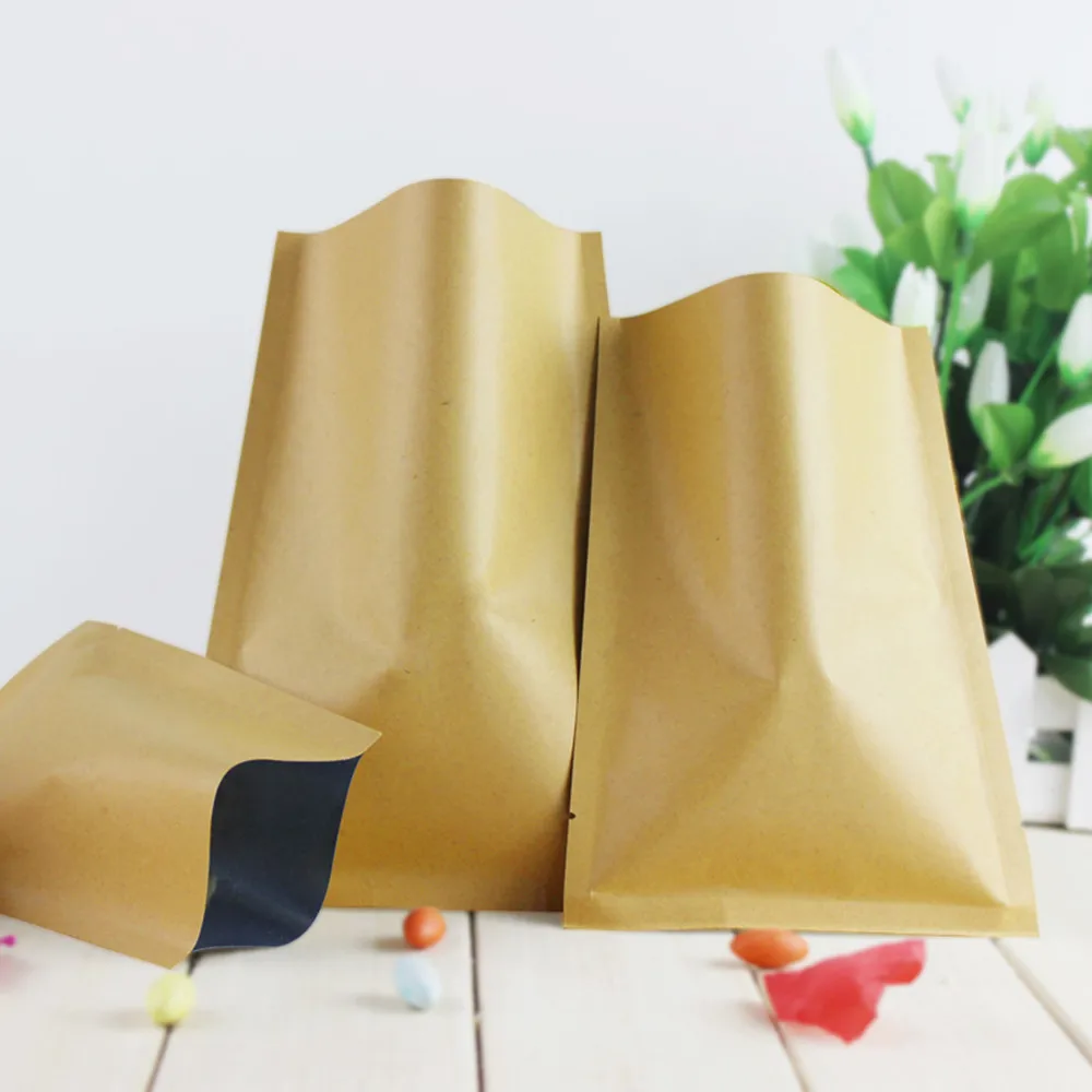 8*12 センチメートルオープントップブラウンクラフト紙アル - Food Storage Mylar Bags のレビューと価格
