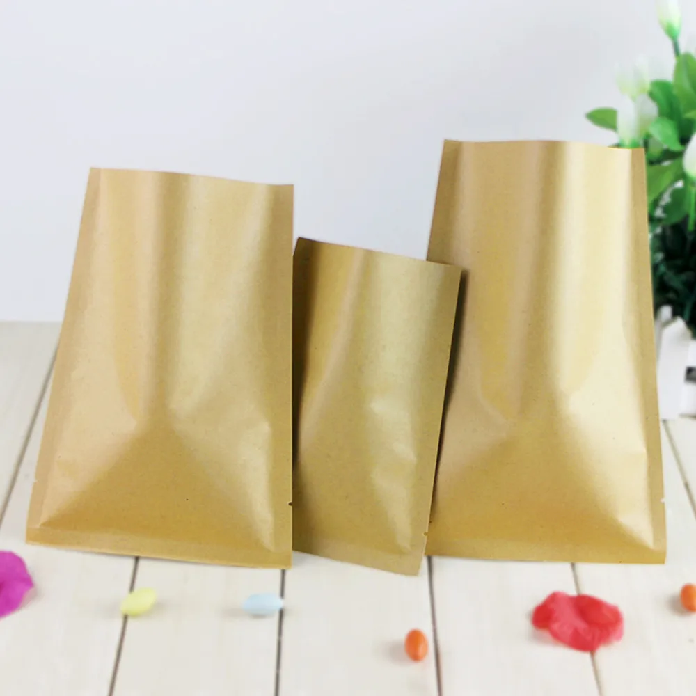 8*12 センチメートルオープントップブラウンクラフト紙アル - Food Storage Mylar Bags のレビューと価格