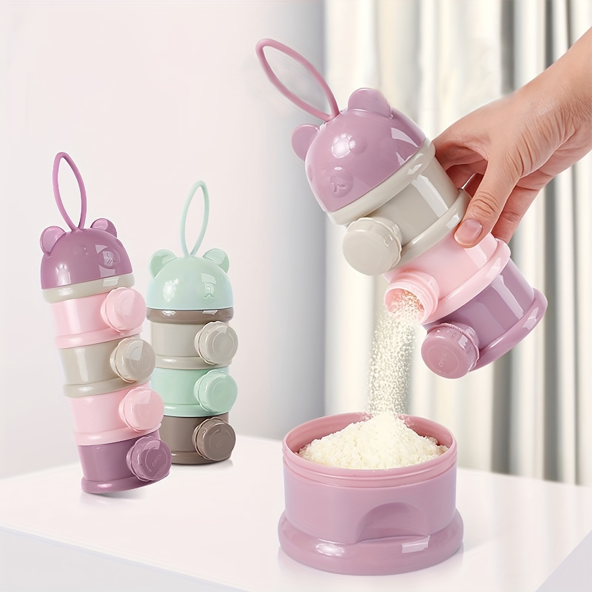 ストラップ付き大容量ベビーミルクパウダーコンテナ、ベビーフォ - Food Storage 1 Year のレビューと価格