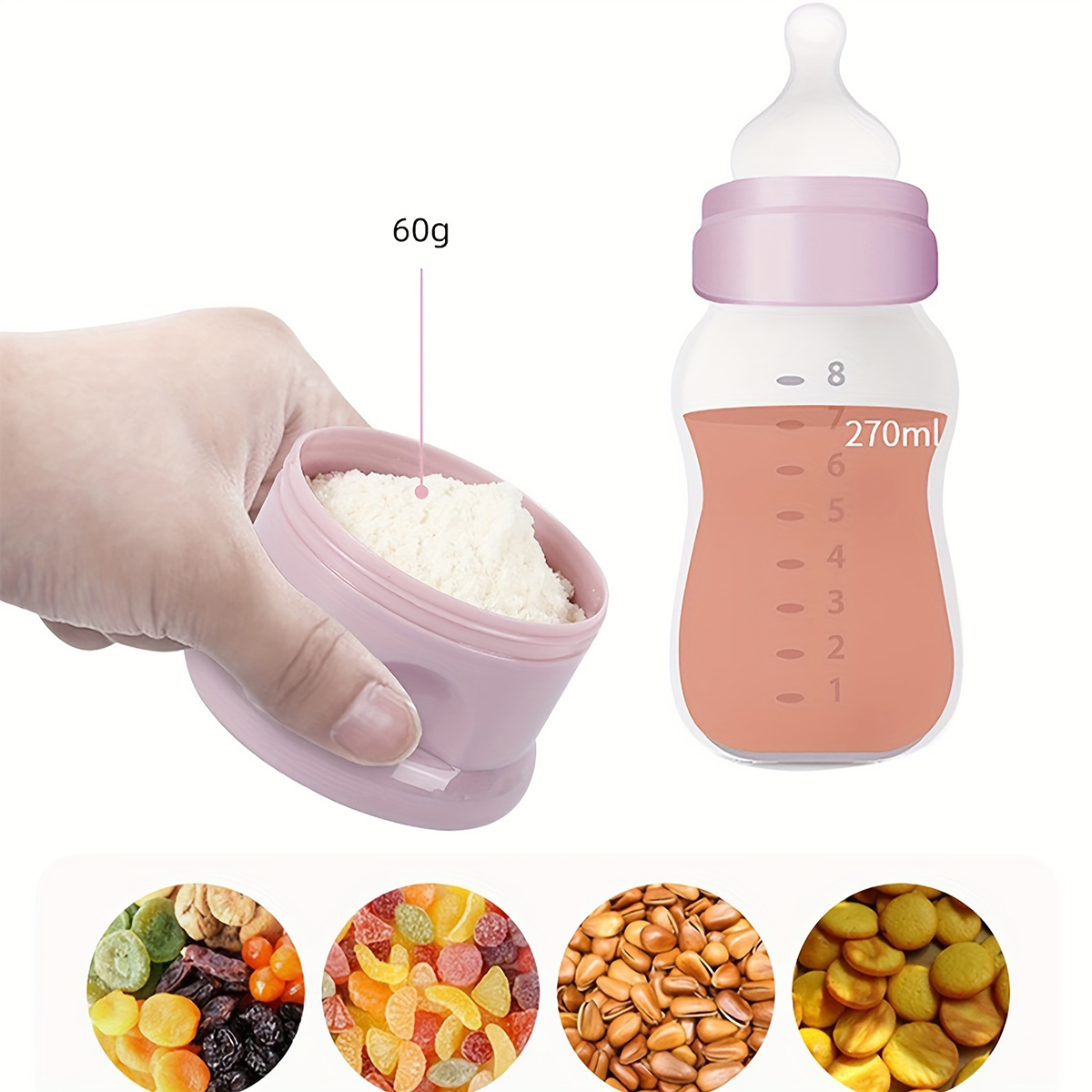 ストラップ付き大容量ベビーミルクパウダーコンテナ、ベビーフォ - Food Storage 1 Year のレビューと価格