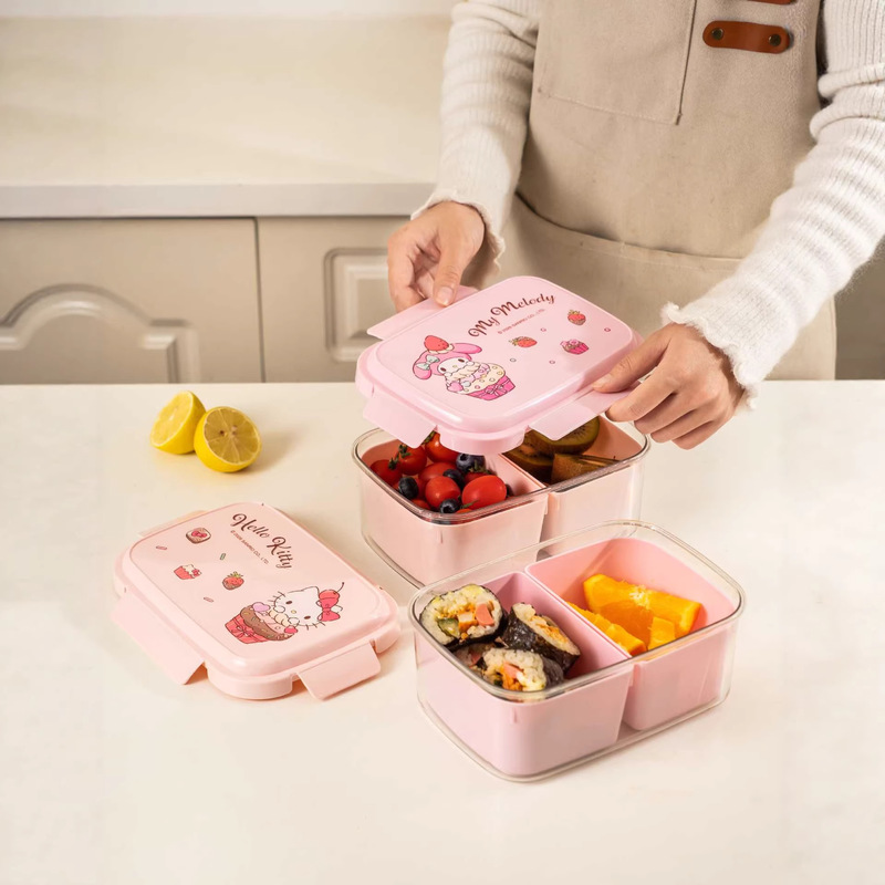 ハローキティ クロミ 食品保存容器—電子レンジ対応、携帯用、 - Food Storage With Dividers のレビューと価格
