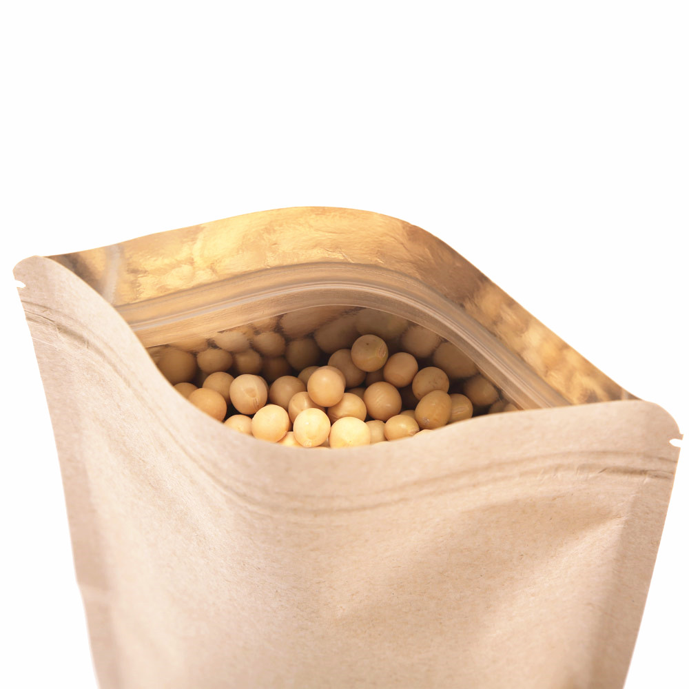 100枚入り 茶色クラフト紙ジップロックバッグ（内側アルミ箔 - Food Storage Bags Zip Lock Pouch のレビューと価格