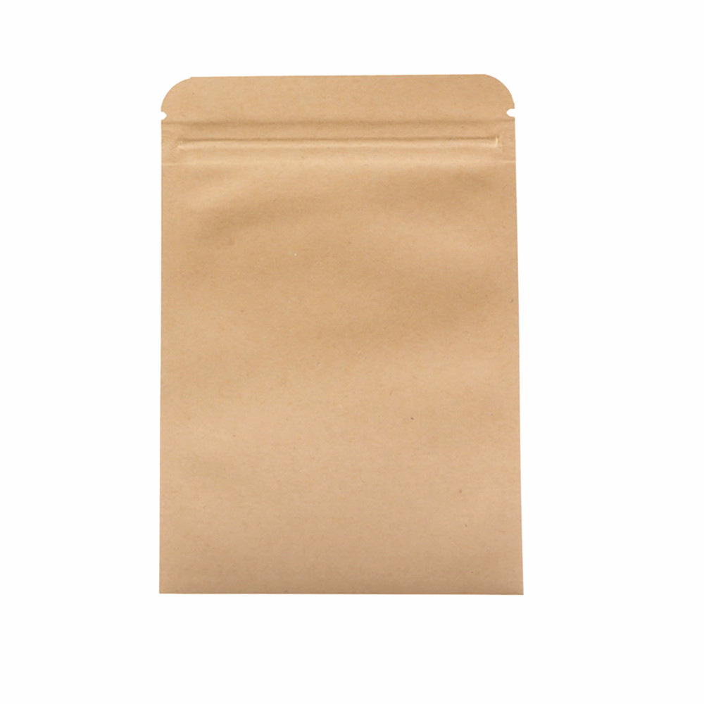 100枚入り 茶色クラフト紙ジップロックバッグ（内側アルミ箔 - Food Storage Bags Zip Lock Pouch のレビューと価格