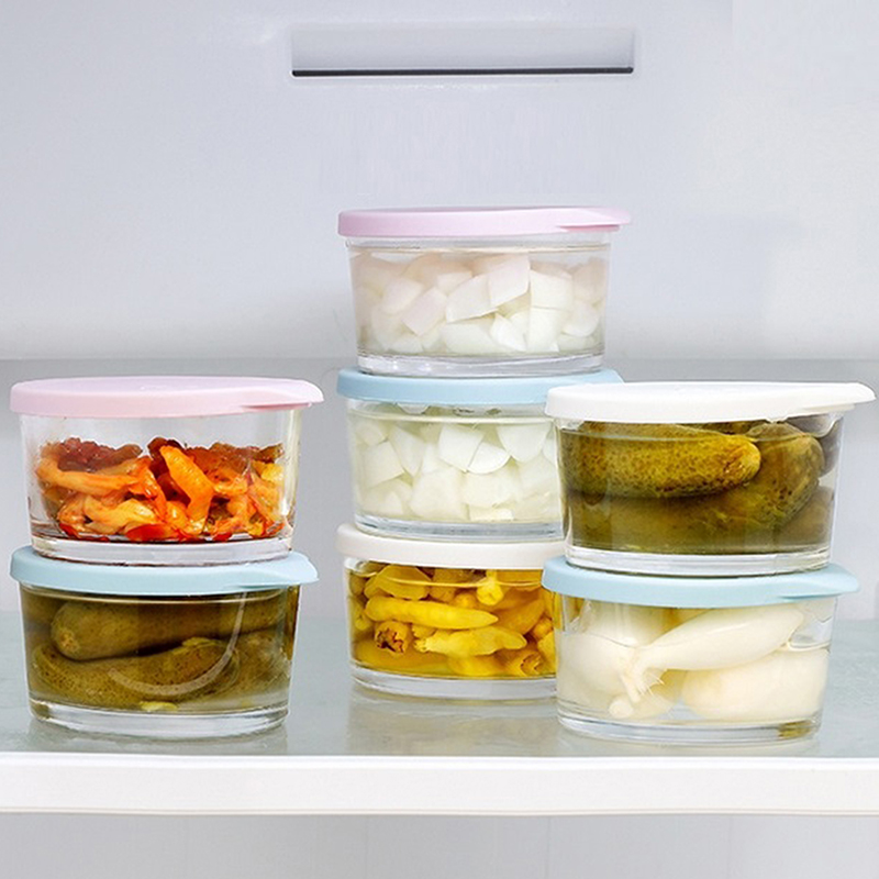 ● 電子レンジ対応丸型食品保存容器高硼珪酸ガラスピクルス密封 - Food Storage Glass Containers のレビューと価格