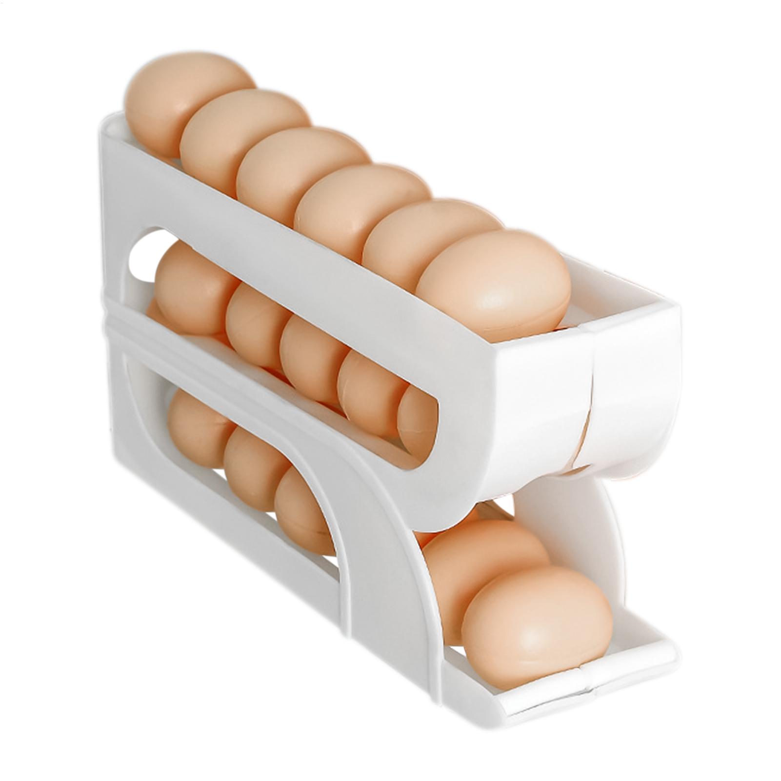 冷蔵庫用卵容器 3段式 自動回転卵容器ラック 食品ホルダー  - Food Storage Yellow のレビューと価格