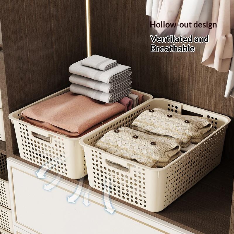 積み重ね可能な通気性のあるプラスチック製収納バスケット、ハン - Stackable Pantry Bin のレビューと価格