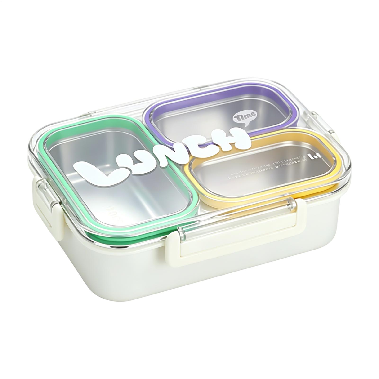 ステンレス製ランチボックス分割漏れ防止学校子供用スナックボッ - Food Storage With Dividers のレビューと価格