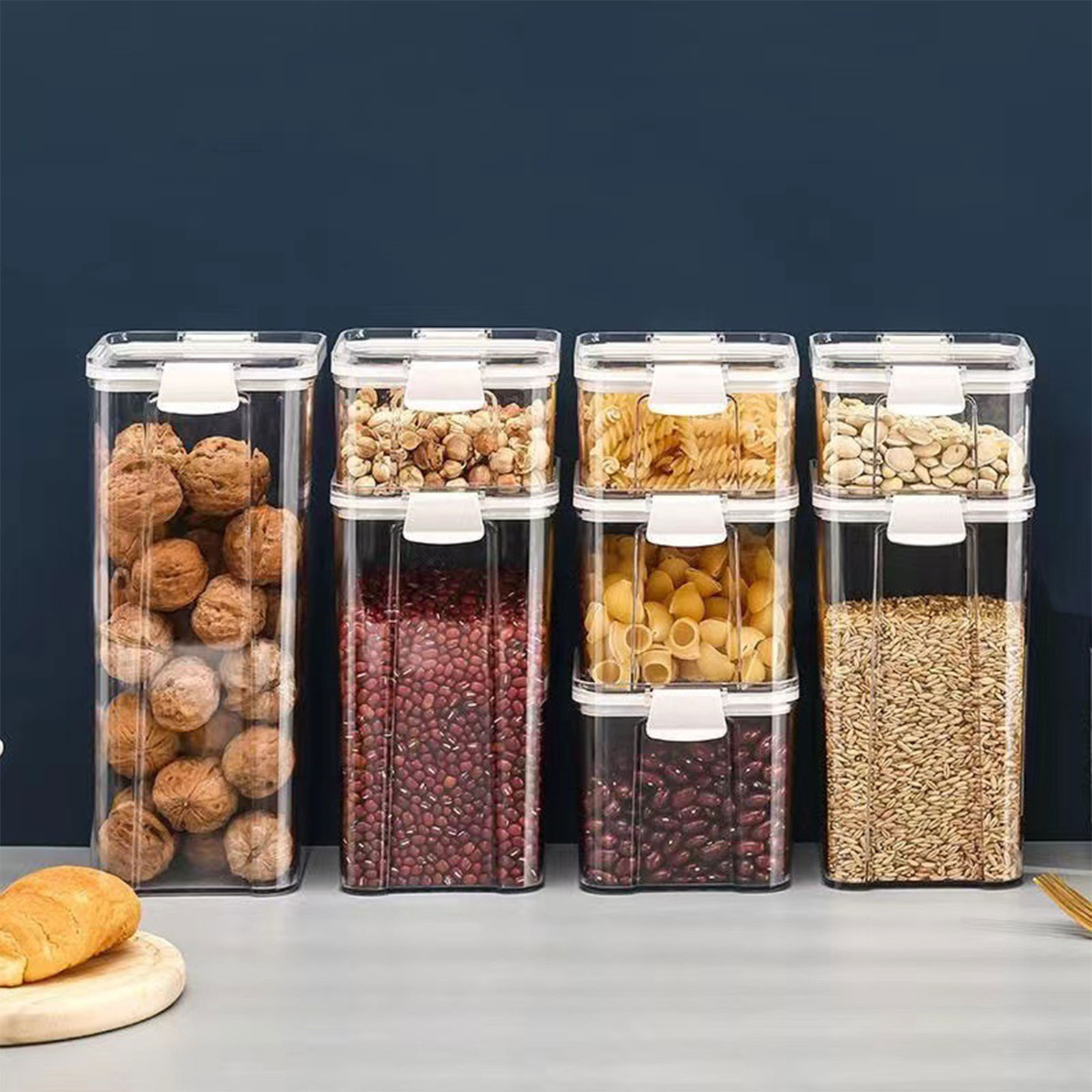 ふた付き気密食品収納コンテナ、パントリーオーガナイザー、シリ - Food Storage No Pantry のレビューと価格