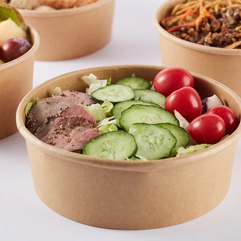 15個入りクラフト紙ボウル、フルーツサラダボックス、使い捨て - Food Storage Hot Box のレビューと価格