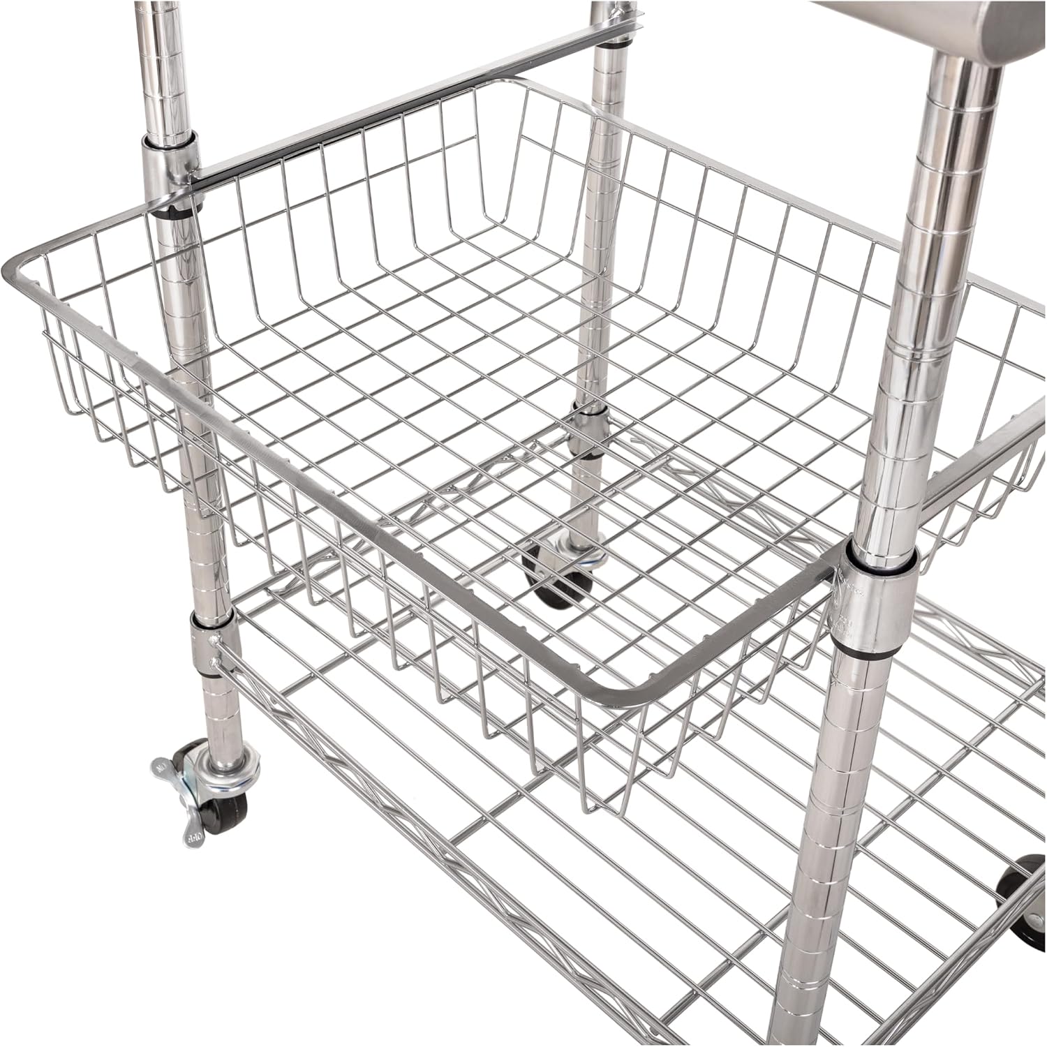 ステンレス製業務用調理台カート、モバイルキッチンアイランドワ - Food Storage On Wheels のレビューと価格