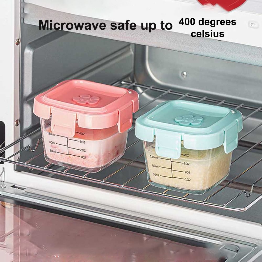 赤ちゃん用ガラス食品収納ボックス、電子レンジ対応、ベビーカッ - Food Storage Glass Containers のレビューと価格