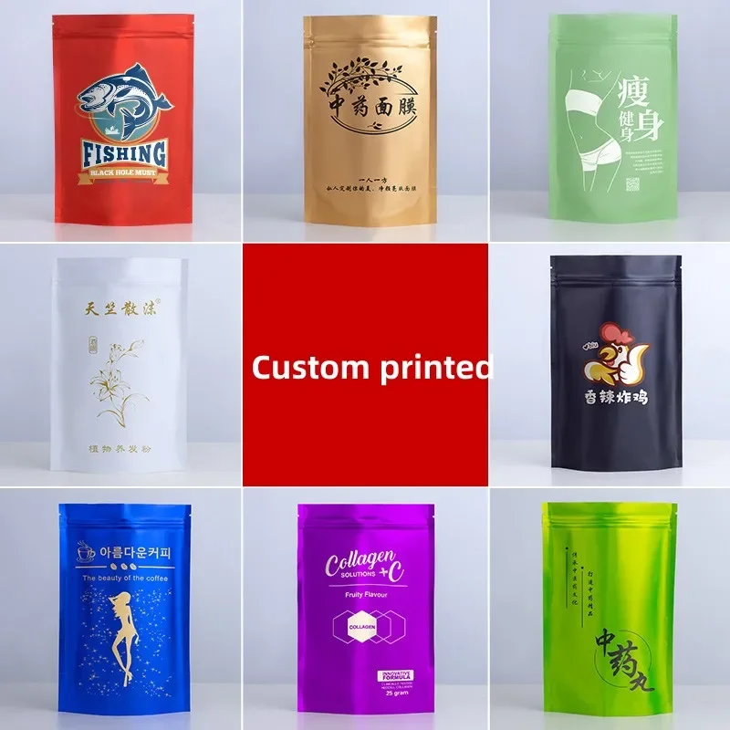 100 個カスタムマット仕上げ種子包装袋プラスチックジップロ - Food Storage Bags Zip Lock Pouch のレビューと価格