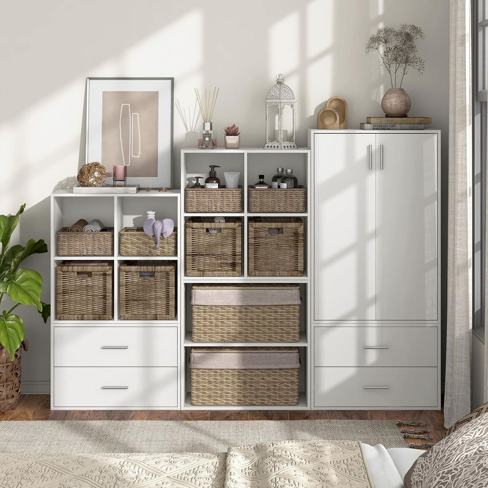 インサイド+アウト Apexa 2段木製スタッカブル収納棚、 - Food Storage Without Pantry のレビューと価格