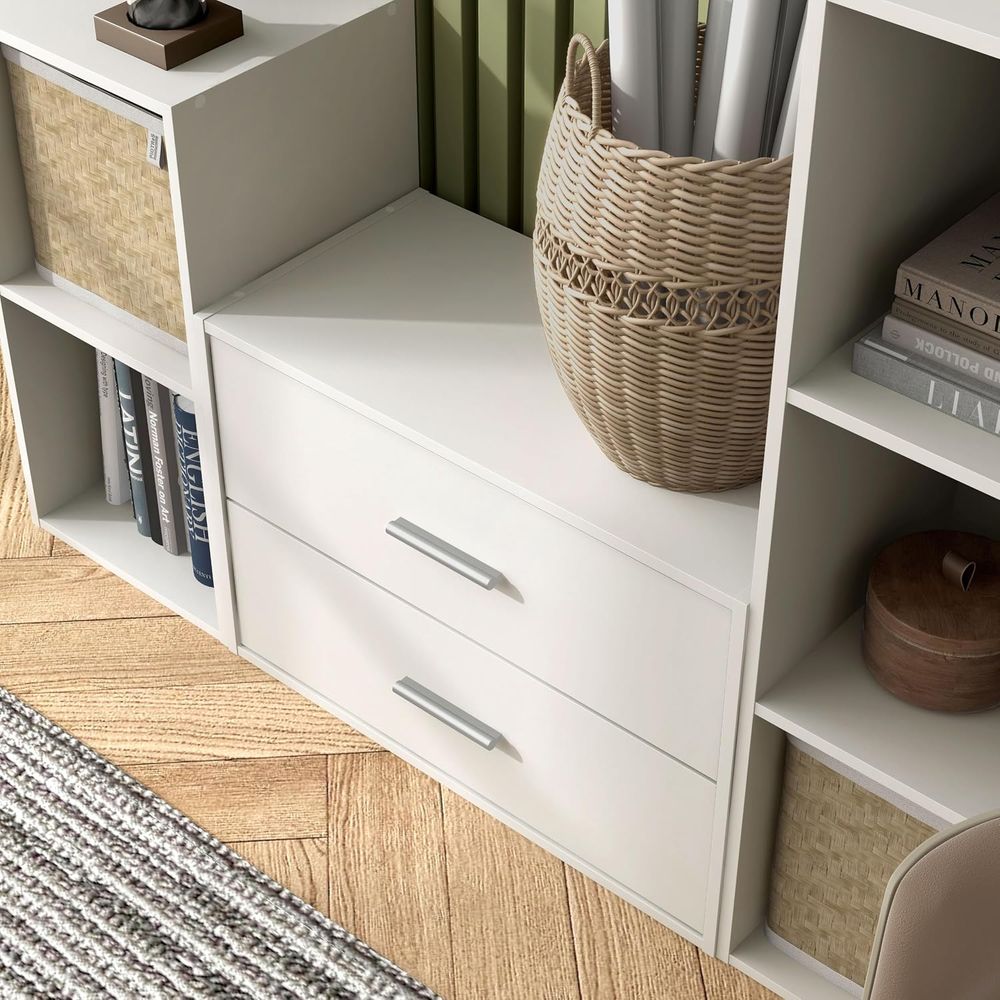 インサイド+アウト Apexa 2段木製スタッカブル収納棚、 - Food Storage Without Pantry のレビューと価格