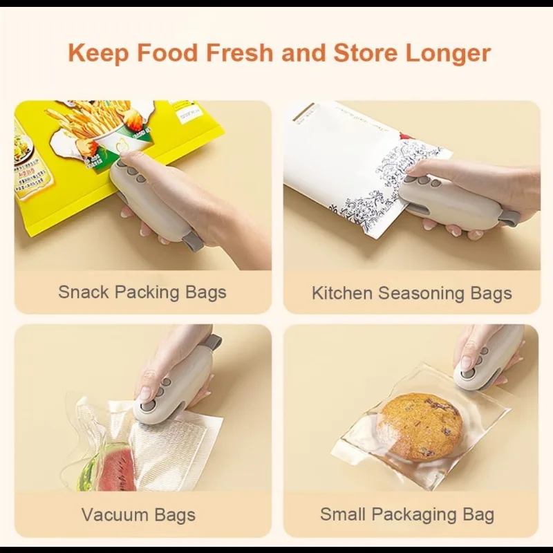 2in1ミニバッグシーラーカッター、携帯型ヒートシーラーマシ - Food Storage Vacuum Bags のレビューと価格