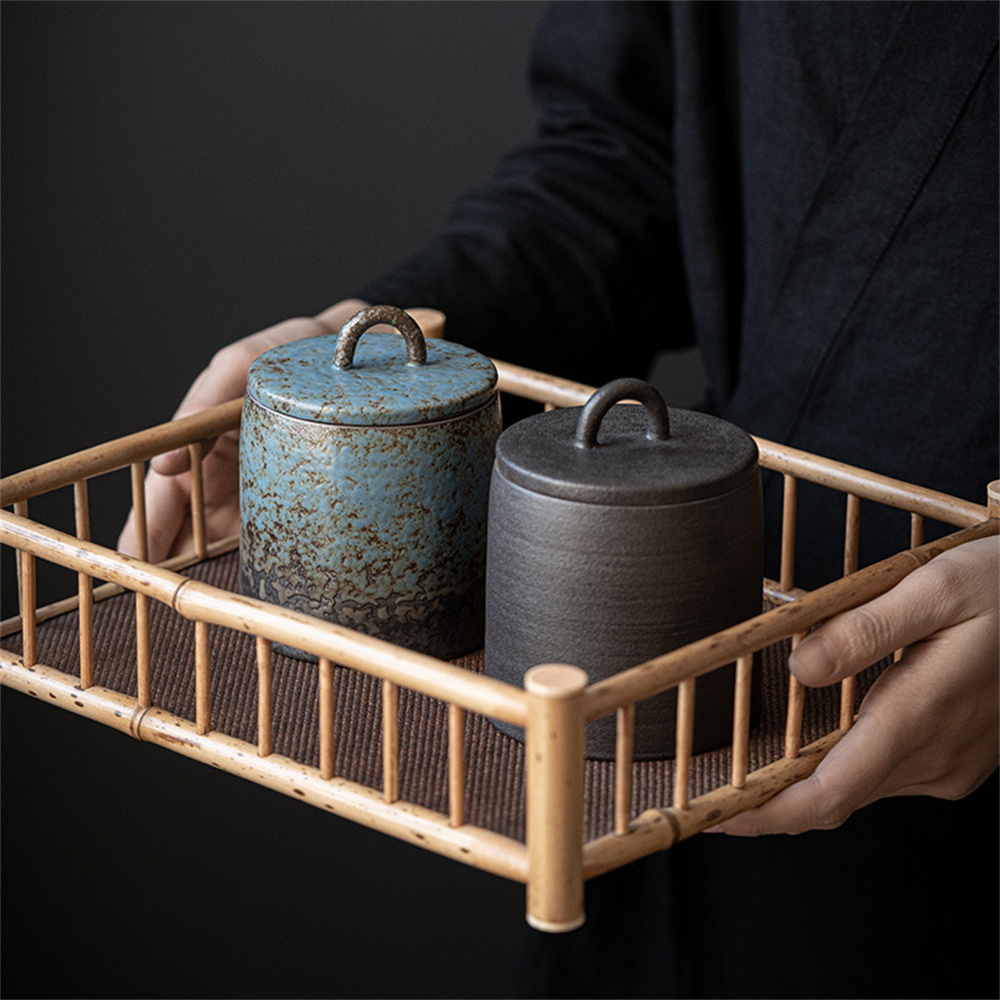 セラミック茶筒密封瓶小さな茶箱ポータブル茶缶貯蔵タンクキャン - Food Storage With Dividers のレビューと価格