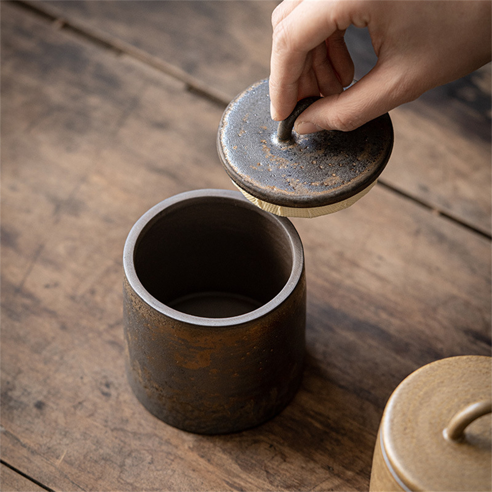 セラミック茶筒密封瓶小さな茶箱ポータブル茶缶貯蔵タンクキャン - Food Storage With Dividers のレビューと価格