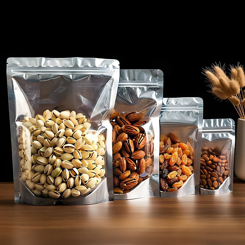 片面アルミ箔、片面透明、ジッパー付きスタンドアップパウチ10 - Food Storage Bags Zip Lock Pouch のレビューと価格