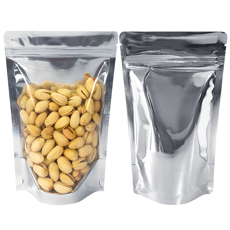 片面アルミ箔、片面透明、ジッパー付きスタンドアップパウチ10 - Food Storage Bags Zip Lock Pouch のレビューと価格
